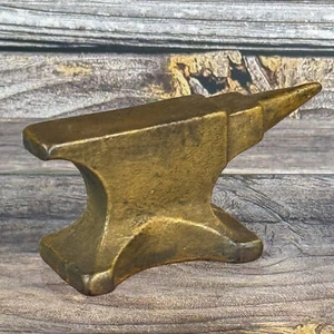 Mini incudine in ghisa vintage strumento fabbro 3" fermacarte giocattolo primitivo decorazione - Foto 1 di 10