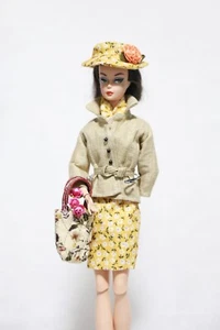 Doll dress jacket floral skirt scarf hat and handbag vintage style - Picture 1 of 4