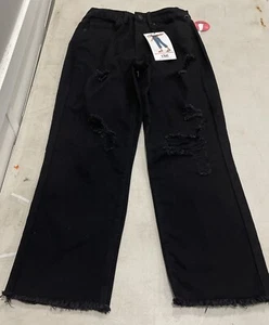 YMI DREAM COLLECTION Destroyed Hybrid Jean Dark Wash Black Size 5/27 - Picture 1 of 4