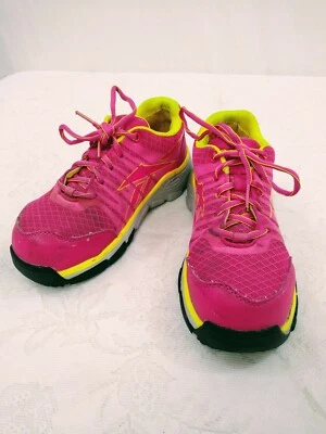 Reebok Women's Pink/Yellow RB458 ARION Steel Toe Low Work Sneakers  Sz 5M - Image 1 of 4