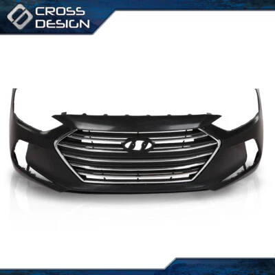 Front Bumper Cover Replacement Fit For 2017-2018 Hyundai Elantra Sedan - Image 1 of 4