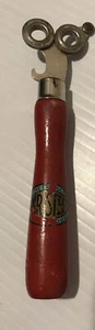 Vintage Utensil roter Holzgriff 10 in 1 Schärfer Öffner Schneider selten Werkzeug Kristee - Bild 1 von 10