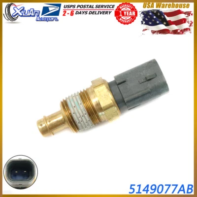 1x Water Coolant Temperature Sensor Temp For Jeep Ram Chrysler Dodge 5149077AB  - Image 1 of 4