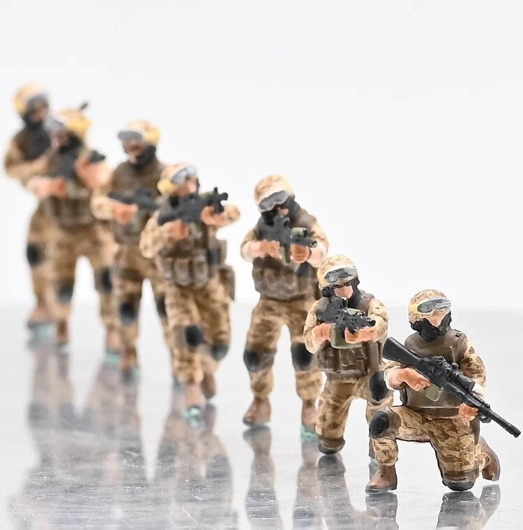 1/72 Sanrong Modern Soldier 7-person US Army Soldier Figure Model (without Tank) - Image 1 of 4