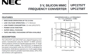 uPC2758T  3V Silicon MMIC Frequency Converter ...........Lot of 2.............. - Picture 1 of 1