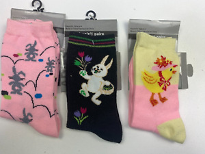 Easter Sock Bundle of 3 Pair Bunnies and Chicks NEW
