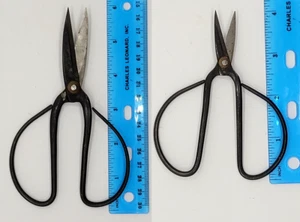 Set of Vintage Japanese Bonsai Pruning Scissors Shears 6" and 4" BB13-567 - Picture 1 of 13