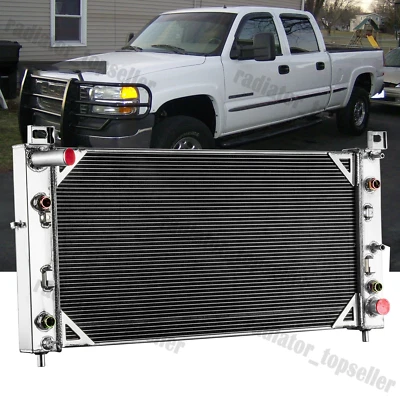 For 2001-02 Chevy Silverado GMC Sierra 2500 HD 3500 8.1L 2-ROW Aluminum Radiator - Image 1 of 4