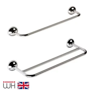 HIGH QUALITY Towel Rail – Chrome | Non-Rust | 450mm or 600mm | Single or Double - Picture 1 of 17