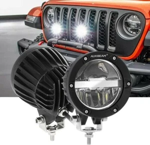 AUXBEAM 4" pulgadas LED luces de conducción redondas Hi-Lo combo vainas de punto camiones antiniebla 4X4x4 - Imagen 1 de 12