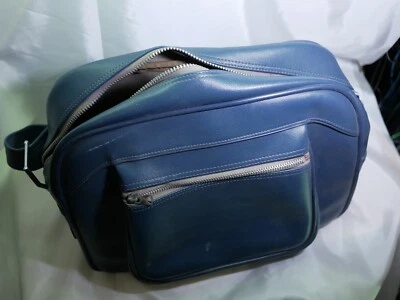 Bolso de mano de colección American Tourister años 70 azul equipaje de mano para pasar la noche Foto 1 de 4