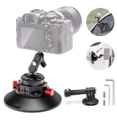 Neewer 6" Camera Suction Mount with Ball Head Magic Arm, Metal Car Mount for Cam - Image 1 of 3