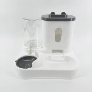 Small Cat Feeding Station with Food & Water Dispenser - Easy Clean Pet Feeder - Picture 1 of 8