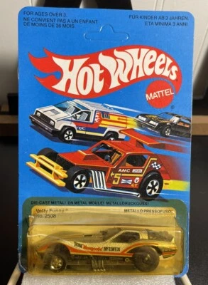Hot Wheels Error Vetty Funny Unpunched International Card Cracked Blister 1981 - Image 1 of 4