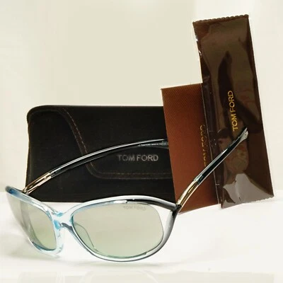 Tom Ford Jennifer Sunglasses Womens Designer Ice Blue Grey Mirror TF8 93Q FT0008