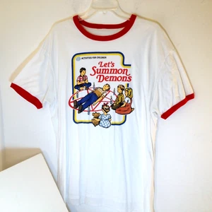Steven Rhodes Herren T-Shirt Aktivitäten für Kinder Lets Summon Demons Tee Größe 2X - Bild 1 von 8