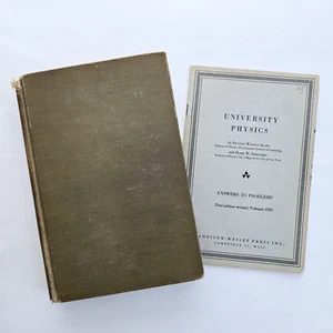 University Physics Vintage Textbook and Problem Answer Book First Edition Revise - Picture 1 of 15