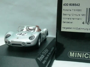 WOW EXTREMADAMENTE RARO Porsche 718 RS60 #42 Winner Sebring WSC 1960 1:43 Minichamps - Imagen 1 de 3