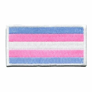 Transgender Pride Embroidered Iron On Flag Patch - Picture 1 of 1