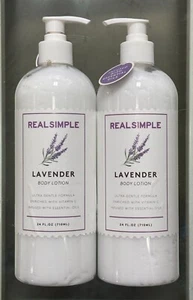 (2-Pk) REAL SIMPLE ~ Ultra Gentle Vitamin C Enriched LAVENDER BODY LOTION 710ml - Picture 1 of 3