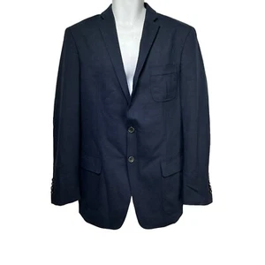 Hart Schaffner Marx Blue Wool Blazer Mens M 2 Button Sport Coat Career - Picture 1 of 8