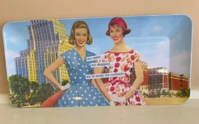 Plato para servir melamina Anne Taintor que vinimos compramos estábamos listos para cócteles Foto 1 de 3