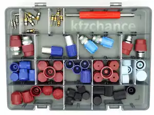 Ventile Kappe Adapter Service Anschlüsse Set für Klimaanlagen R134a R12 - Bild 1 von 3