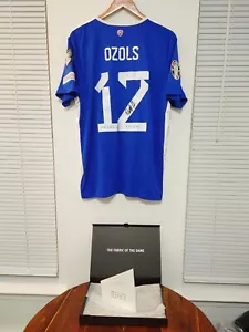 Roberts Ozols Latvia Match Worn Signed Unwashed Jersey VS Wales Euro 24 + COA - Picture 1 of 21