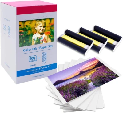 Selphy CP1300 KP-108IN Ink and Photo Paper Set for CP Printer CP1500 LOT - Image 1 of 4