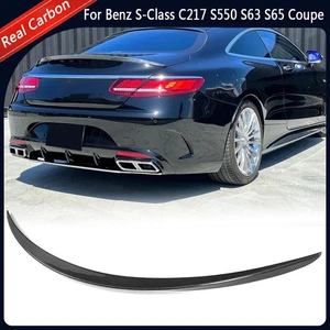 For Benz S-Class C217 S550 S63 S65 Coupe Real Carbon Rear Trunk Spoiler Wing Lip - Bild 1 von 15