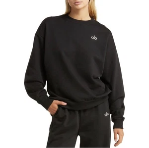 Pullover Alo Yoga Accolade cuello redondo negro M - Imagen 1 de 5