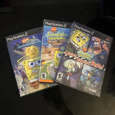SpongeBob SquarePants: Revenge of the Flying Dutchman, Lights!, Atlantis PS2 Lot - Image 1 of 4