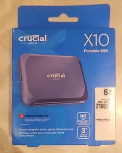 Crucial Micron X10 Potable SSD 6TB Brand New Never Been Opened - Afbeelding 1 van 2
