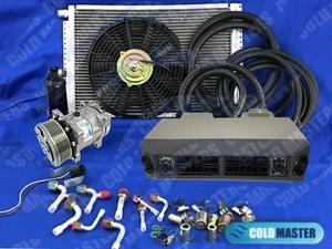 Universal Underdash A/C Kit 406.4V 12V Condenser 14x20 - PK-8 Serpentine Belt - Picture 1 of 12