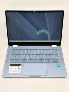 HP Chromebook x360 14b-cd0013dx 14" Celeron 4GB RAM 64GB eMMC Touchscreen Sky Bl - Picture 1 of 13