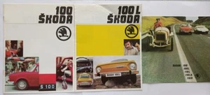 SKODA Brochures (3), 1970's 100/110 Range, All In Very Good Condition. - Picture 1 of 8