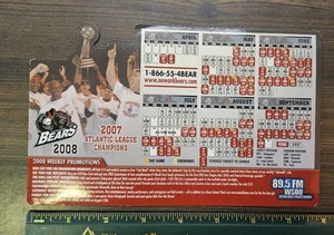 2008 Newark Bears Atlantic League Baseball Magnet Spielplan  - Bild 1 von 4