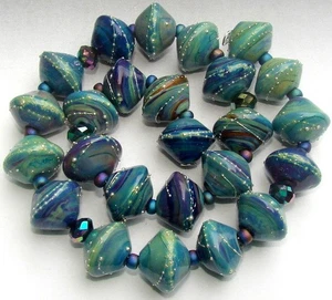 Sistersbeads Handarbeit Glasperlen - Lila Salbei - Bild 1 von 2