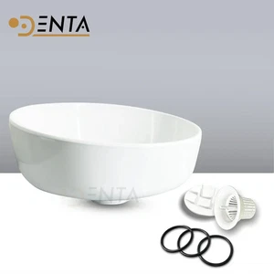Lavabo a sputo in ceramica acrilica - plastica per sedia dentale collutorio lavabo utensili - Foto 1 di 6
