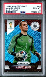 Prizm World Cup Blue Pulsar 2014/55 Manuel Neuer #83 PSA 10 Pop 3 - Imagen 1 de 2