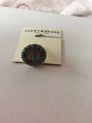 Anillo Flor Turquesa Redonda Flor Marca Lucky Talla 6 149 Foto 1 de 4