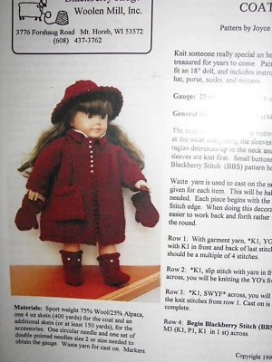 Lot of 6: KNITTING Patterns for 18" Doll ~JPEG Downloads ~ Knit PATTERNS ONLY - Image 1 of 4
