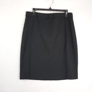 Banana Republic Classic A-Line Pencil Skirt Womens 10 Black Wool Blend Back Zip - Picture 1 of 10