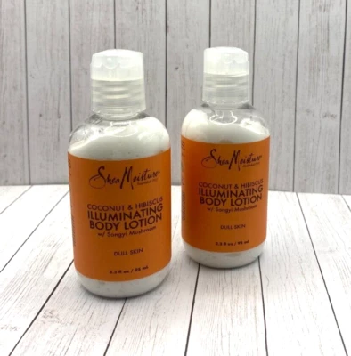 Shea Moisture Coconut & Hibiscus Illuminating Body Lotion Dull Skin 3.2oz 2Pk - Image 1 of 2