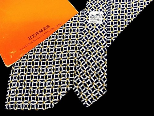 HERMÈS Cravatta uomo HERMES Francia vera seta cravatta abito classico lusso multicolore Y310