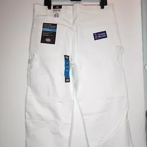 Dickies 34x32 Multiple Tools Pockets & Loops Paint Pant White - Picture 1 of 8