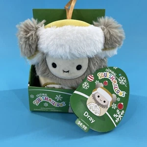 NIB Original Squishmallows 4" Dray The Yeti Ornament Plush 2024 - Picture 1 of 4