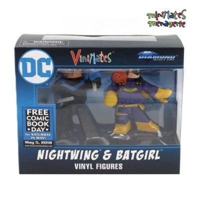 Figuras de vinilo exclusivas de Vinimates DC Comics Nightwing y Batgirl FCBD Foto 1 de 3