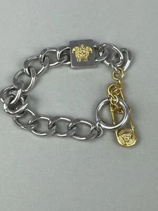 Versace Silber Panzerkette Medusa Armband - Bild 1 von 7