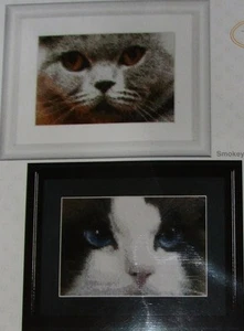 New Thea Gouverneur "SMOKEY" + "BLUE" Counted Cross Stitch Kit - Both Cats - Picture 1 of 9